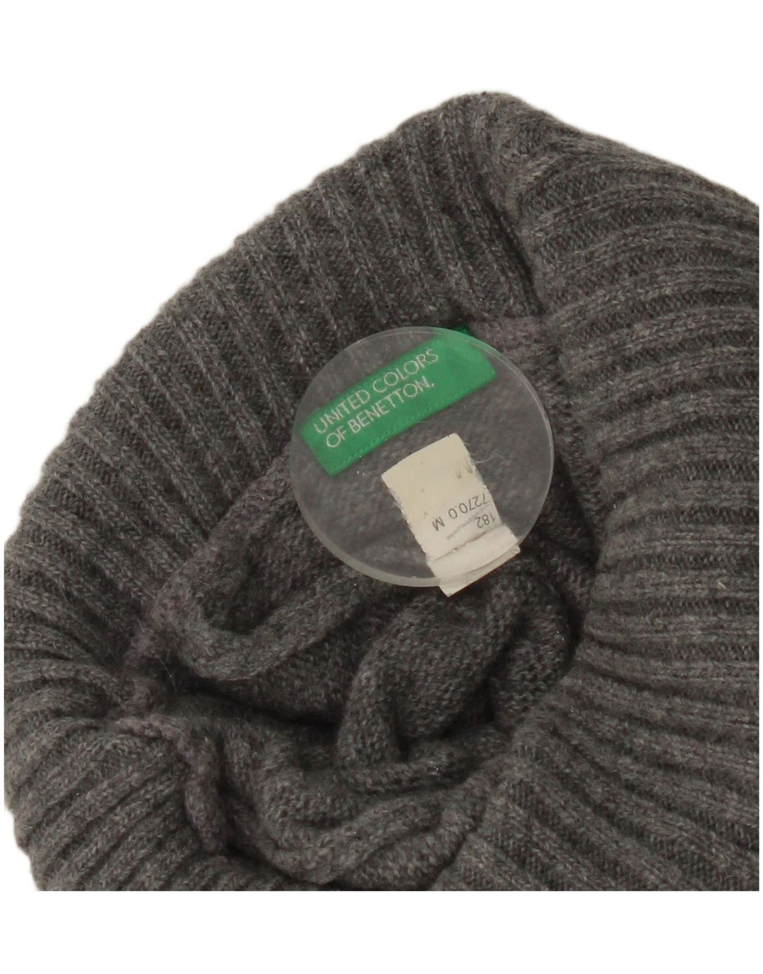 Benetton Pull col roulé pour femme UK 14 Gris moyen