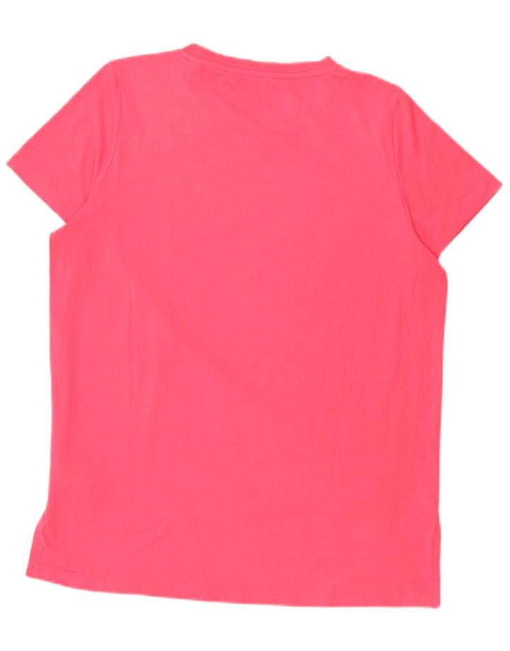 Adidas T-shirt graphique pour femme UK 12/14 Rose moyen Polyester