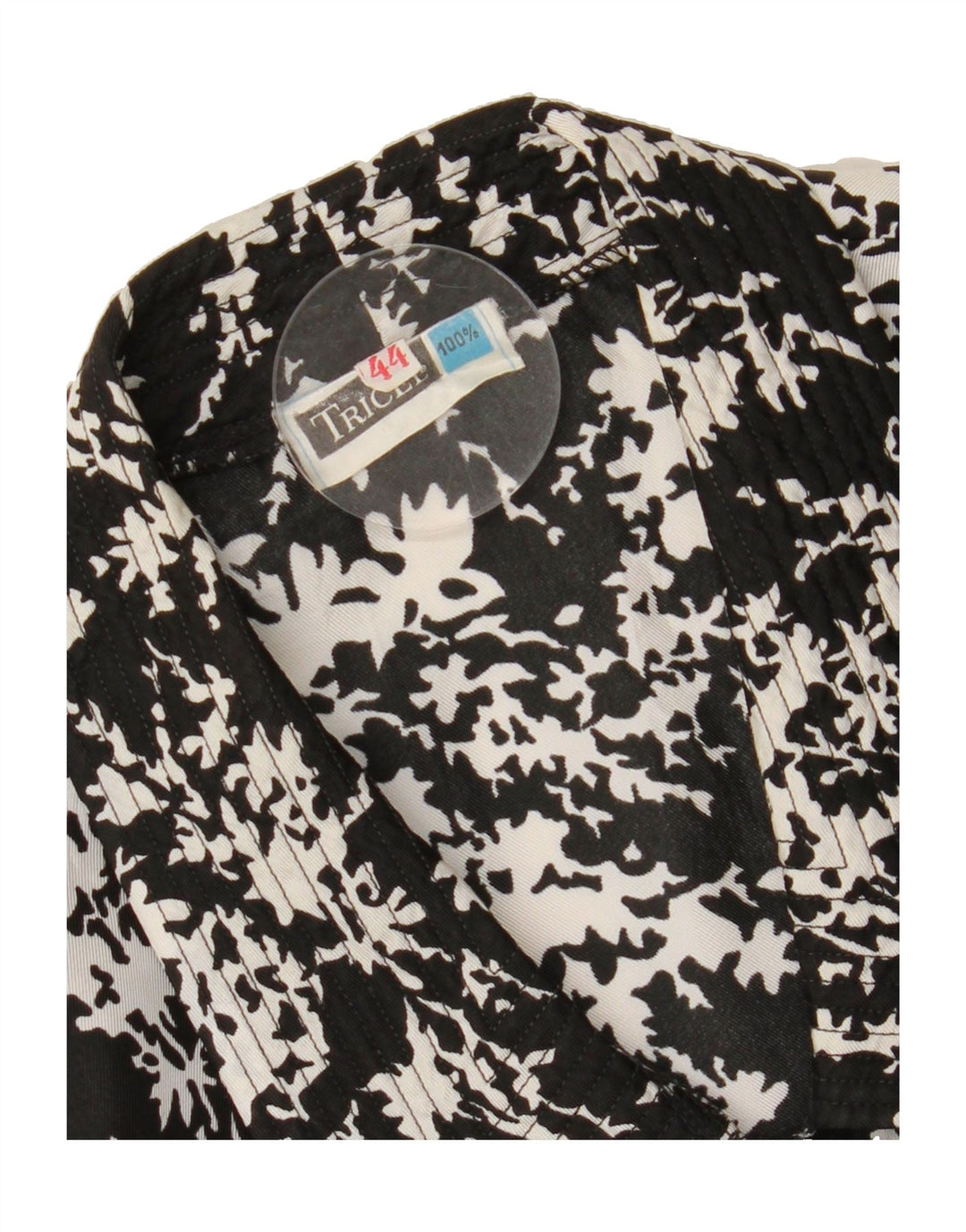 VINTAGE Womens Sleeveless Shirt Blouse IT 44 Medium Black Floral Vintage Vintage and Second-Hand Vintage from Messina Hembry 