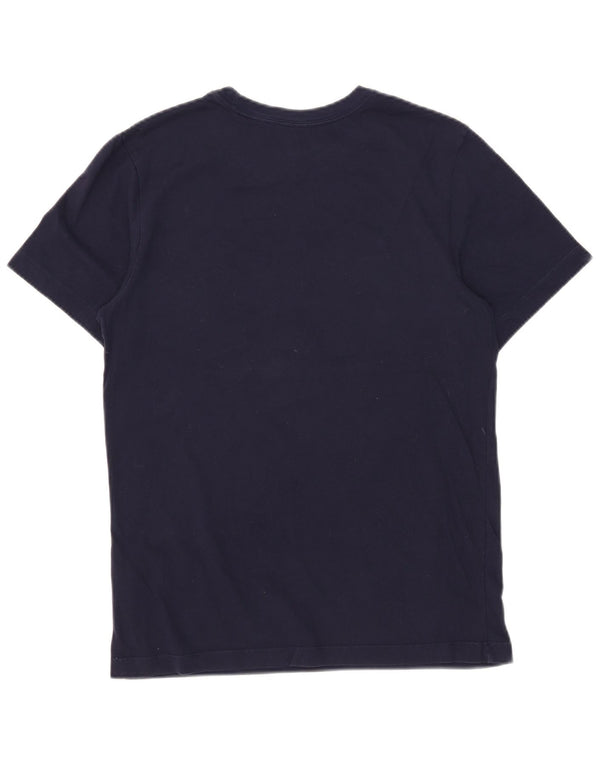 Nike Hommes Dri Fit Graphic T-Shirt Haut Petit Bleu Marine Coton