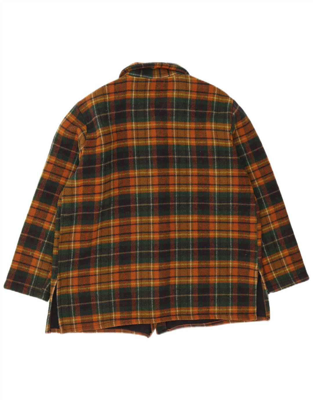 veste femme vintage UK 14 Grand Plaid Vert