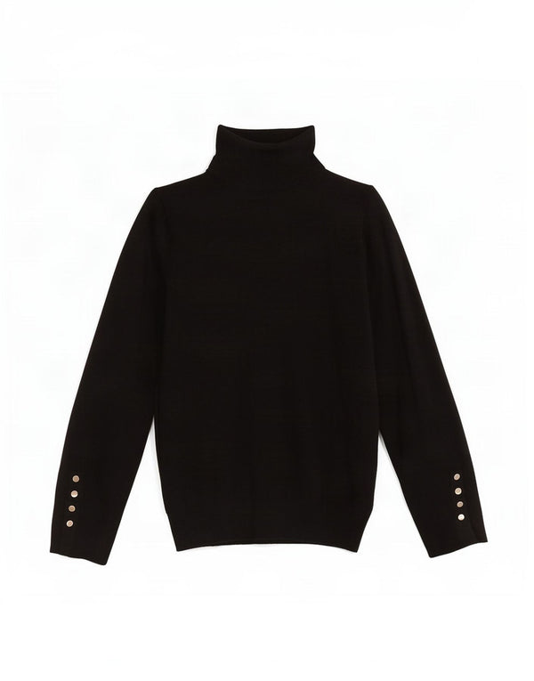 Zara Pull col roulé pour femme UK 10 Petit Noir