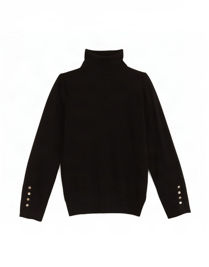 Zara Pull col roulé pour femme UK 10 Petit Noir