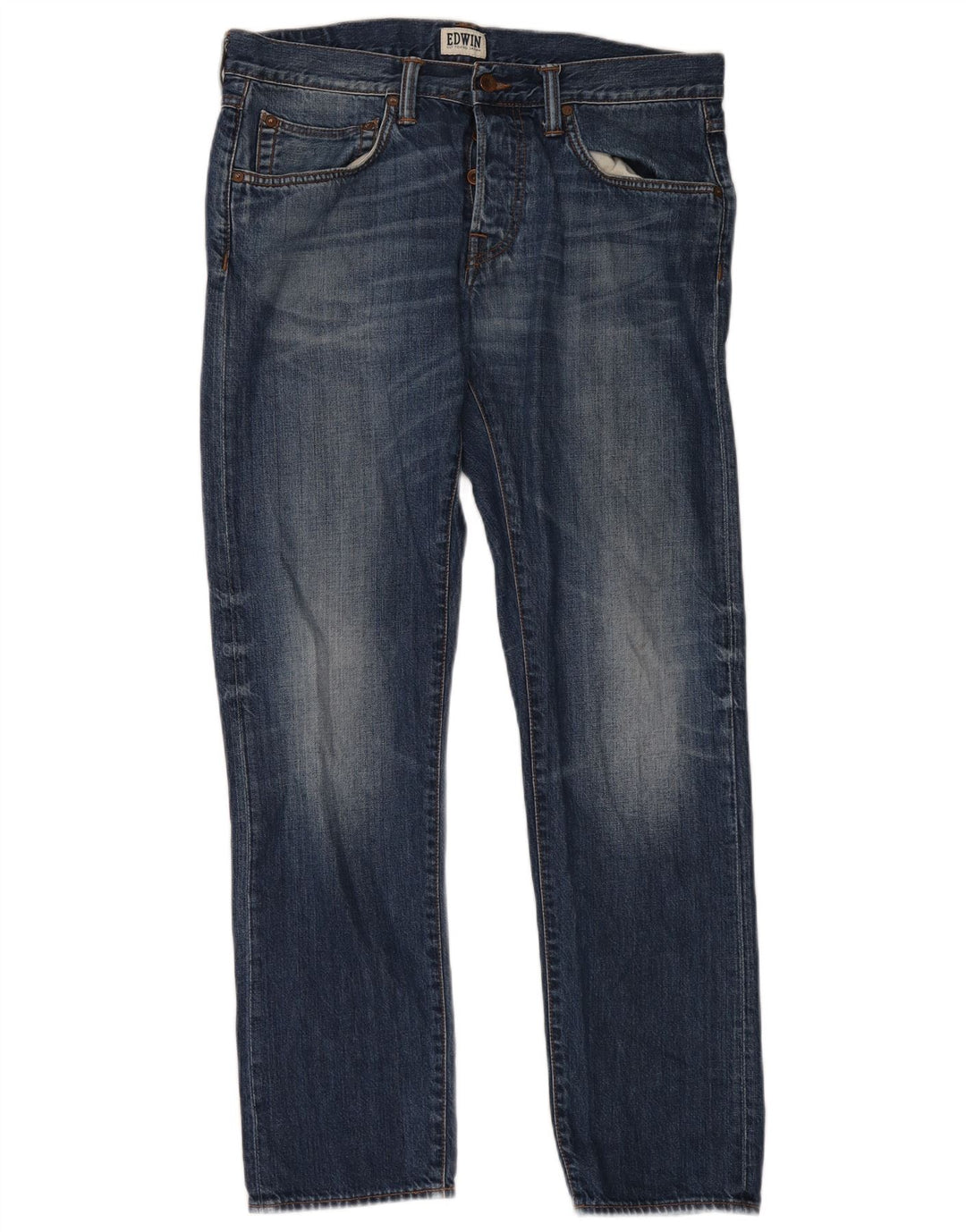 Edwin Jean droit coupe décontractée pour homme W34 L32 Bleu