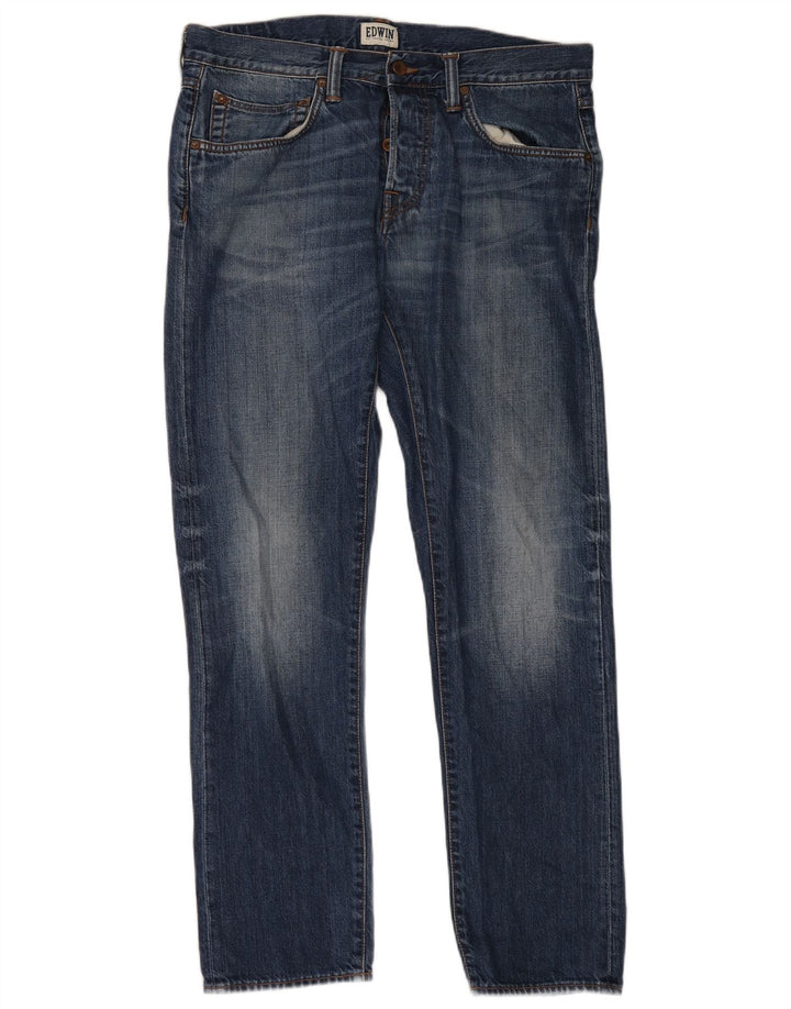 Edwin Jean droit coupe décontractée pour homme W34 L32 Bleu