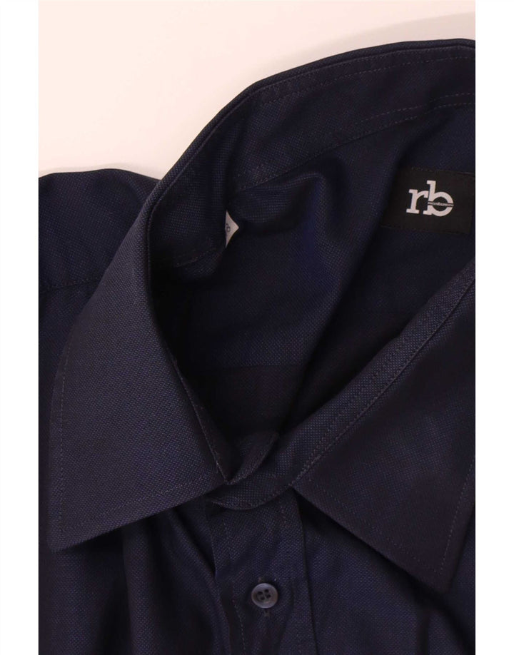 Roccobarocco Chemise Homme Taille 48 2XL Bleu Marine Coton