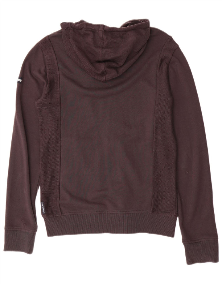 ARMANI JEANS Pull à capuche zippé coupe slim pour homme en coton marron moyen