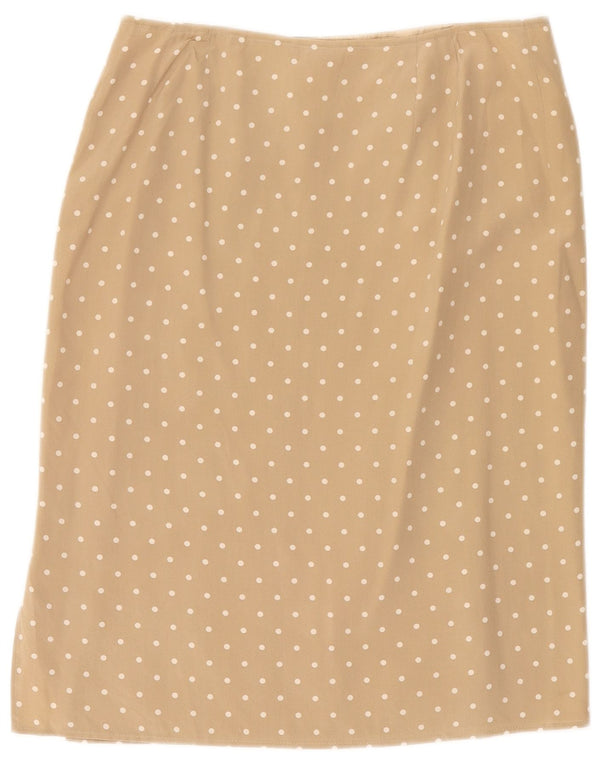 Max Mara Jupe crayon pour femme UK 12 Medium W30 Beige à pois