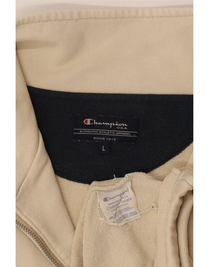 CHAMPION Veste de Survêtement Homme Large Beige Coton