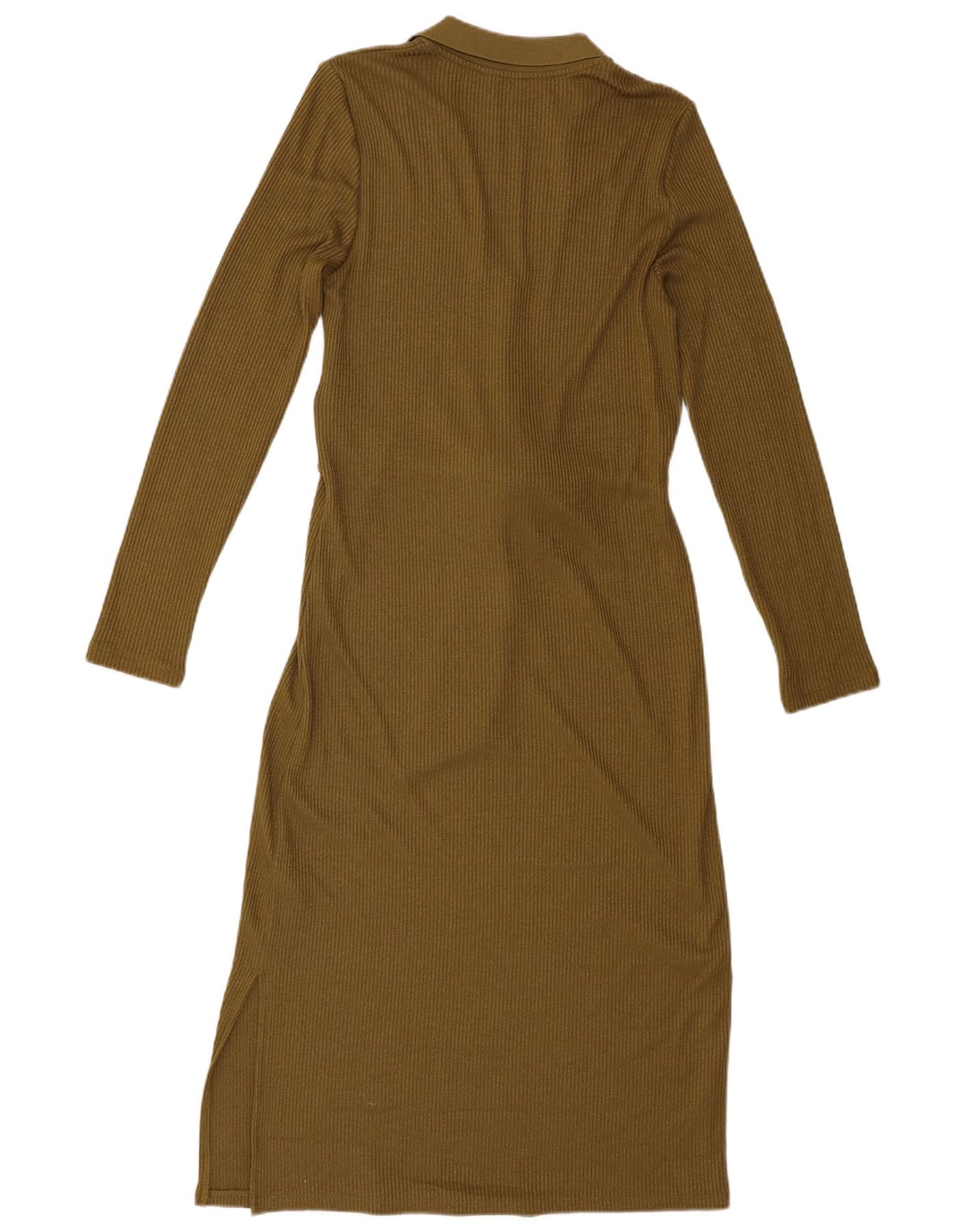 Marks & Spencer Robe pull à manches longues pour femme UK 8 Small Kaki Polyester