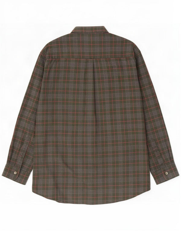 L.L.Bean Chemise en flanelle pour homme à grands carreaux verts