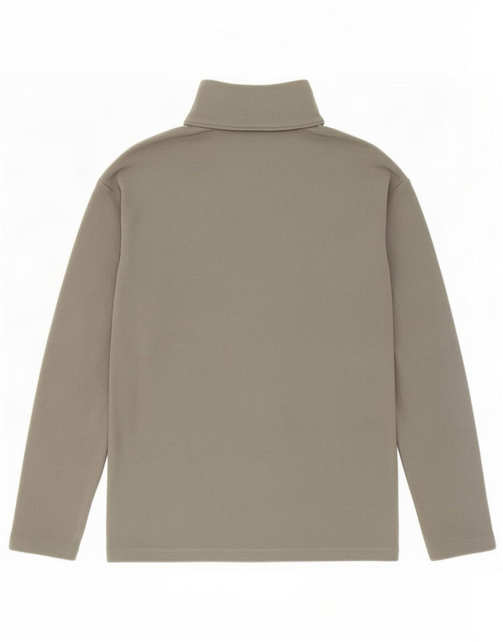 Asics Pull polaire à col zippé pour homme Large Gris Polyester