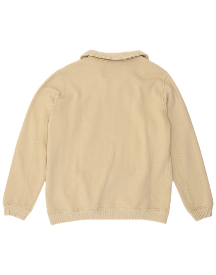 Champion Sweat-shirt à col zippé pour homme Grand coton beige