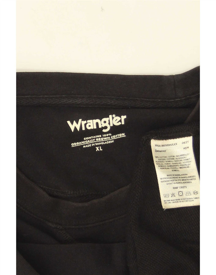 Wrangler Sweatshirt Jumper XL Noir Coton