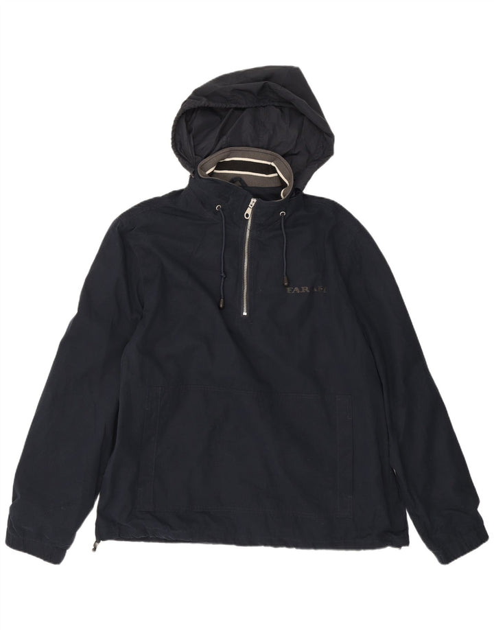 Farah Veste Anorak à capuche pour homme UK 40 Large Bleu marine Polyester