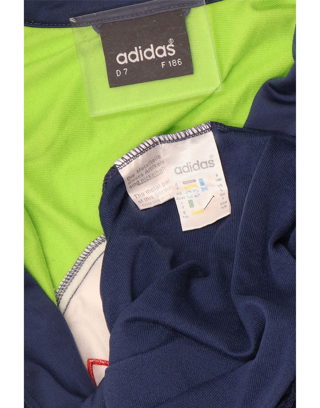 ADIDAS Veste de survêtement pour homme UK 42/44 Large Bleu marine Colourblock