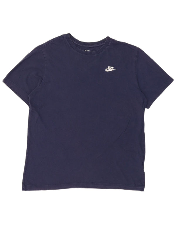 Nike T-Shirt Homme Bleu Marine Moyen Coton