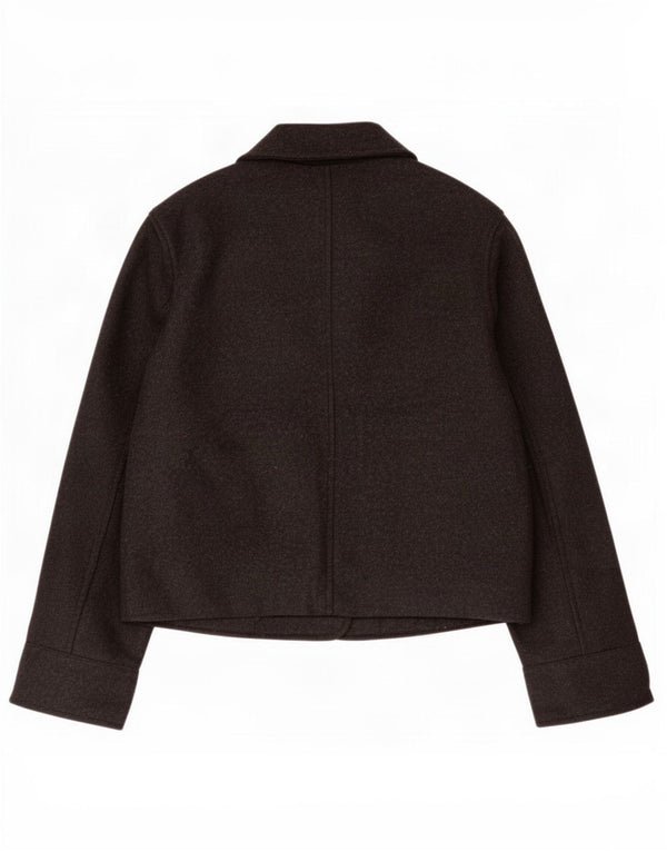 Zara Veste Blazer 3 Boutons Femme UK 6 XS Gris Polyester