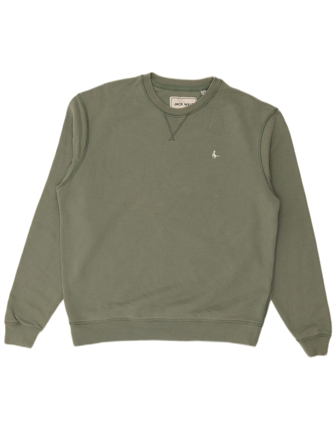 JACK WILLS Sweat-Shirt Homme Kaki Moyen Coton