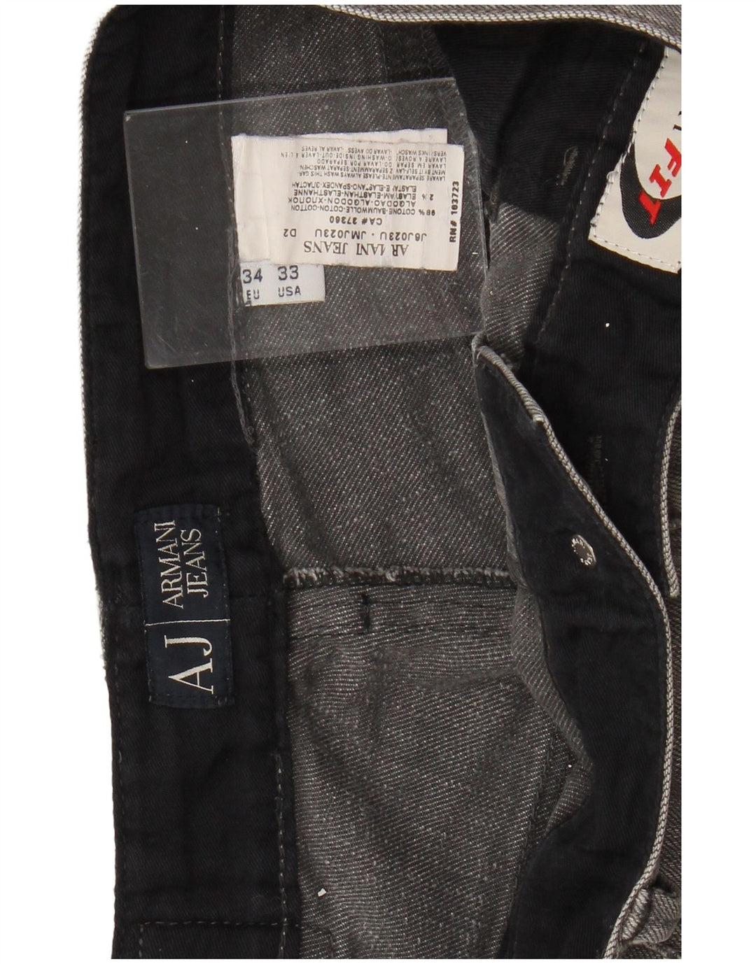 ARMANI Jean Droit Homme W33 L33 Gris Coton
