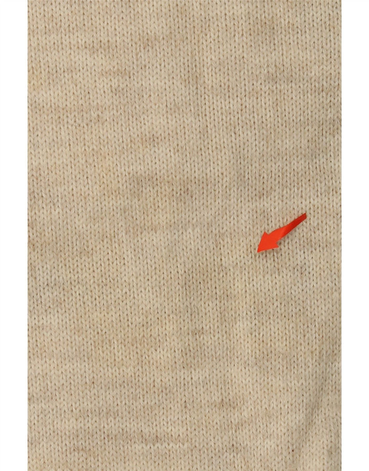 MALAGRIDA Pull à col rond pour homme Large Beige Fair Isle