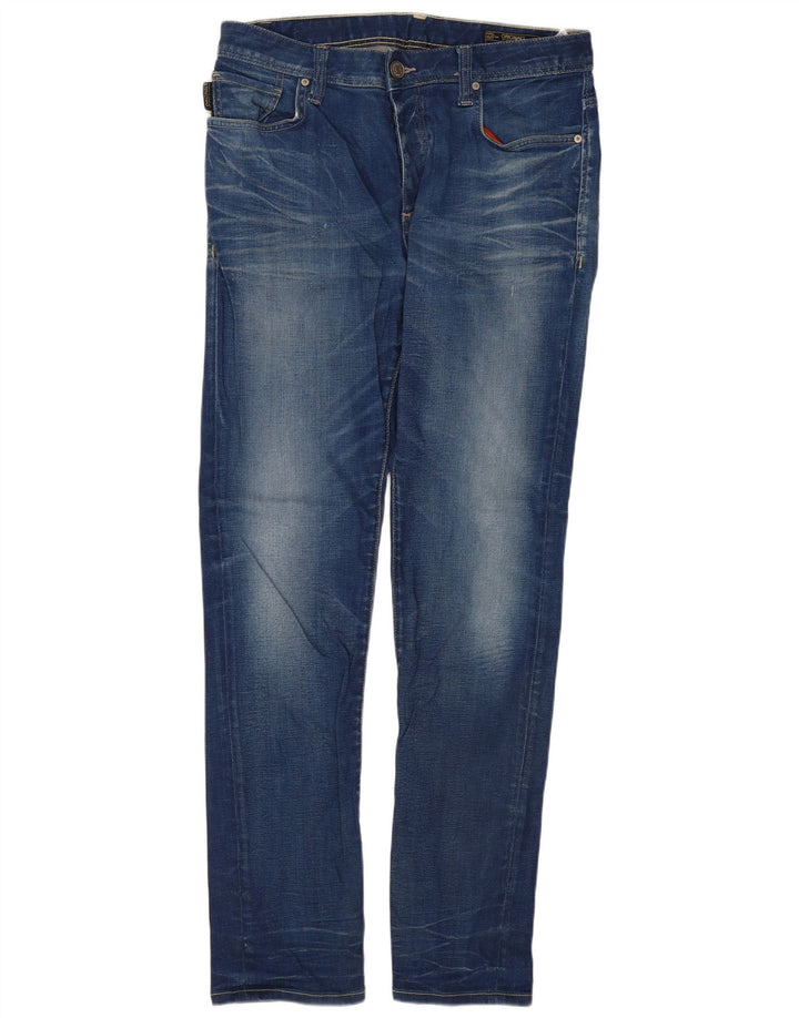 JACK & JONES Jean Slim Homme W32 L32 Bleu Coton
