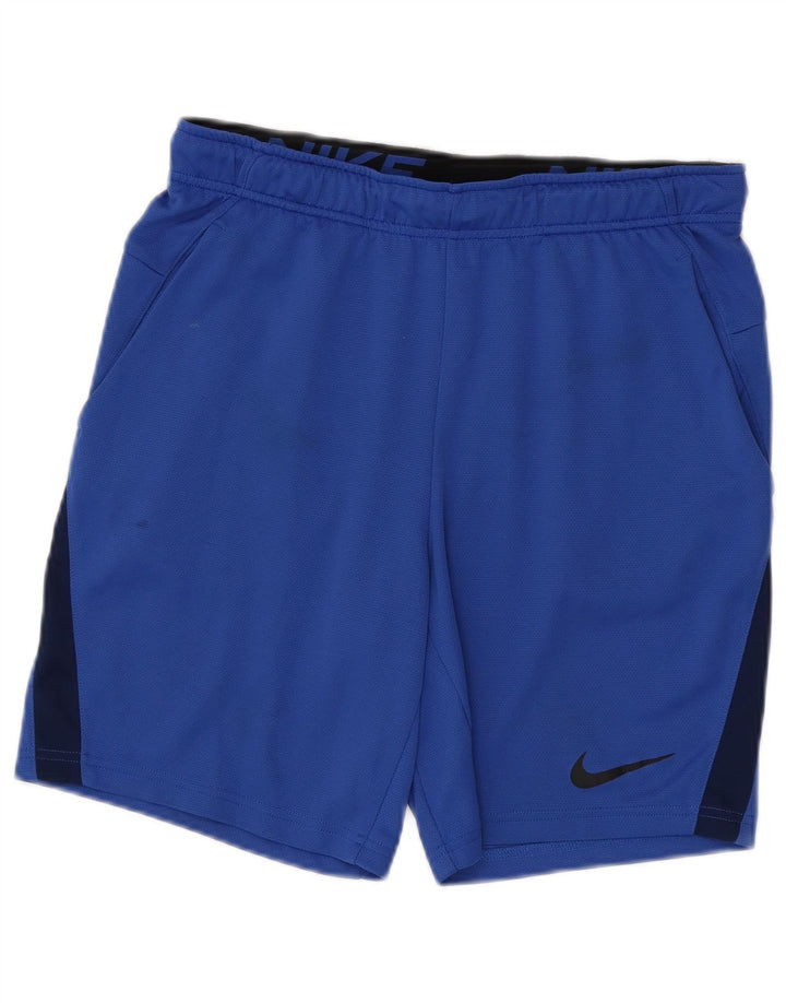 Short de sport Nike Dri Fit pour homme en polyester color block bleu moyen