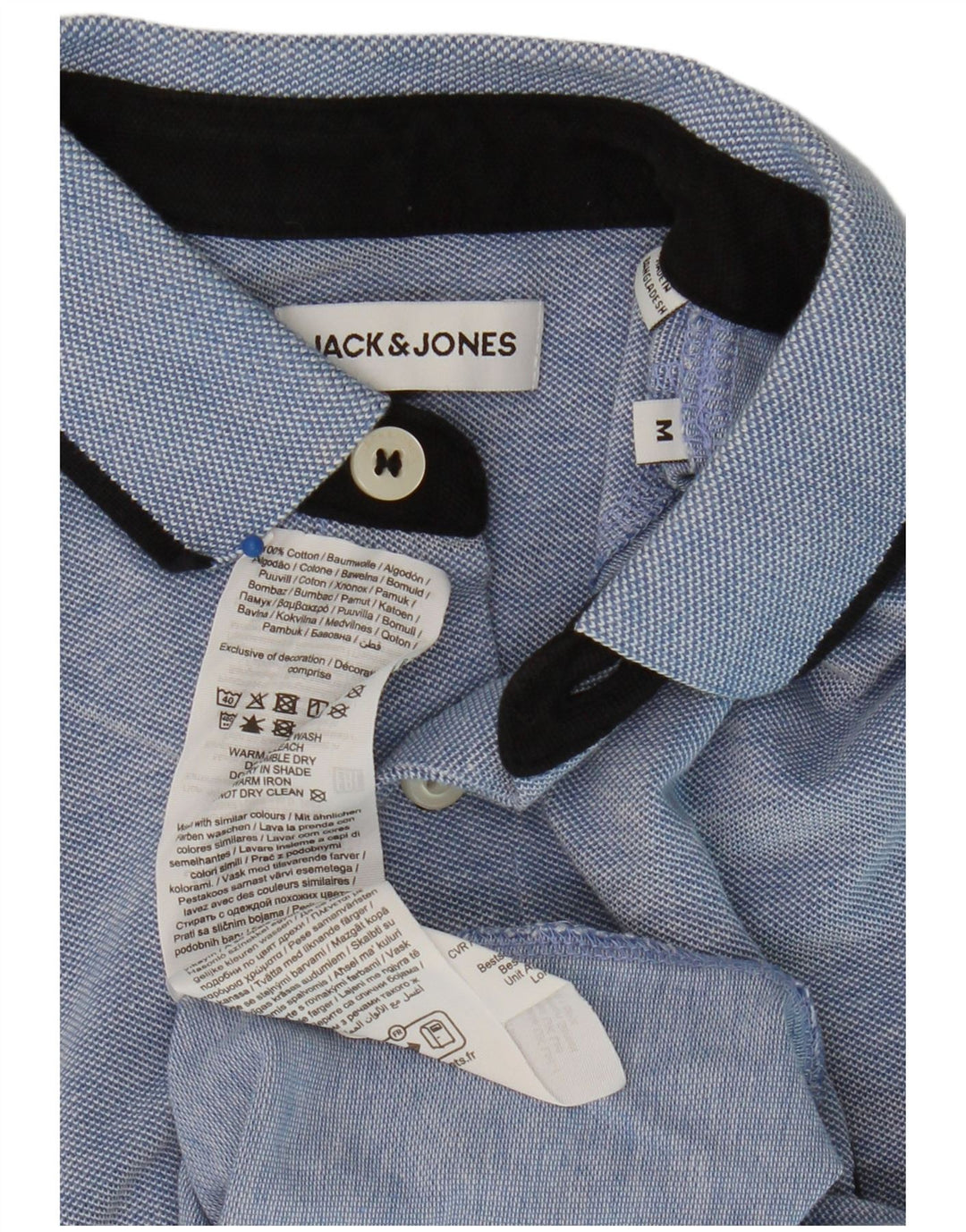 Jack & Jones Polo Homme Bleu Moyen Coton