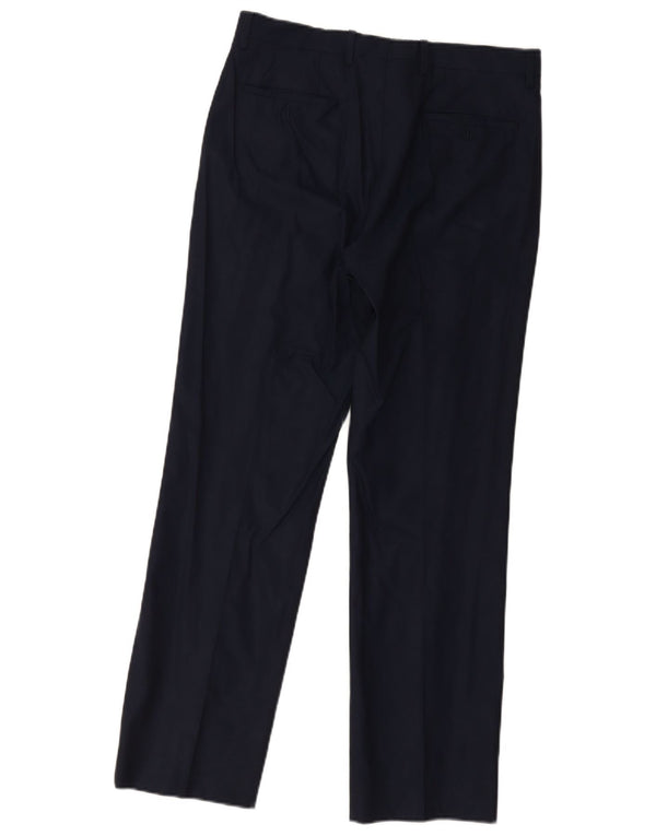 Calvin Klein Pantalon de costume droit pour homme UK 38 Medium W32 L31 Bleu marine
