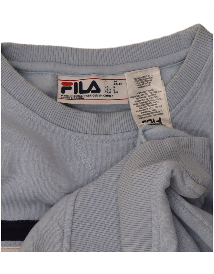 FILA Sweat-shirt surdimensionné pour femme UK 10 Petit Bleu Colorblock