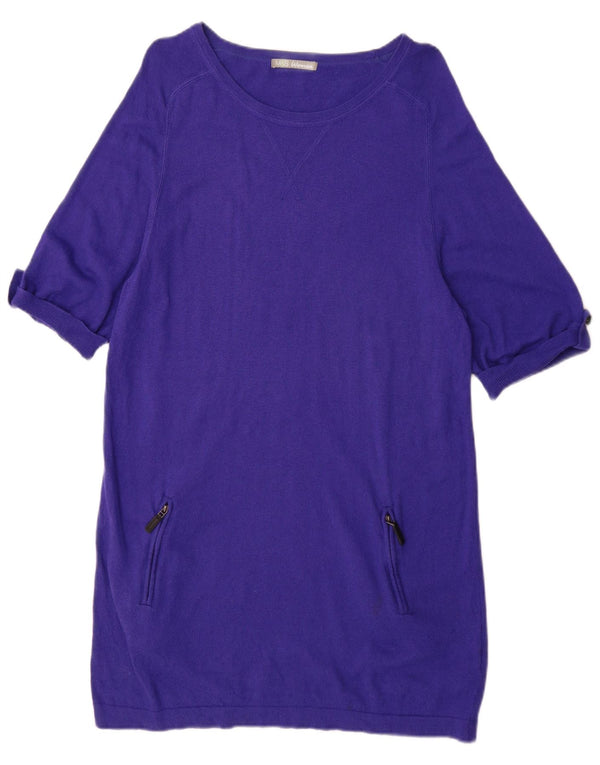 Marks & Spencer Robe pull à manches courtes pour femme UK 14 Large Violet