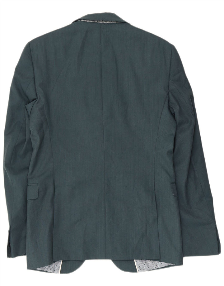 Zara Veste Blazer 2 Boutons Homme UK 36 Petit Vert