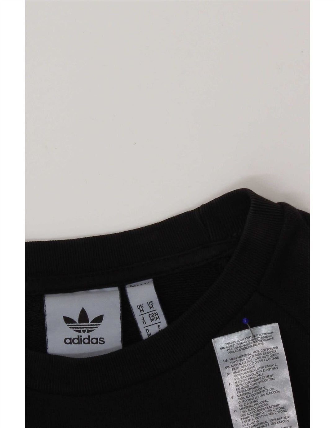 Adidas Sweat-shirt pour homme en coton noir moyen