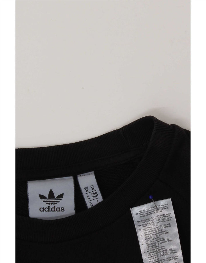 Adidas Sweat-shirt pour homme en coton noir moyen