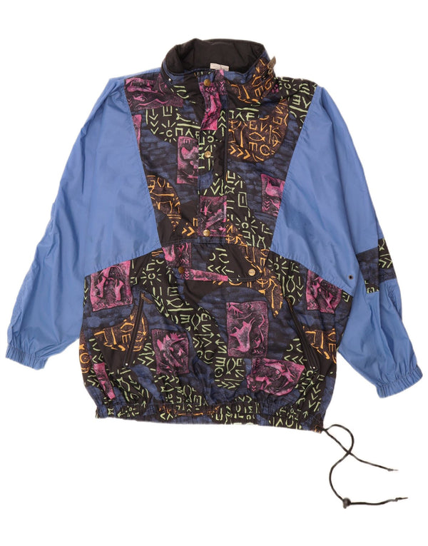 ALEX ATHLETICS Veste Anorak Homme UK 40 Grand Bleu Géométrique Polyamide