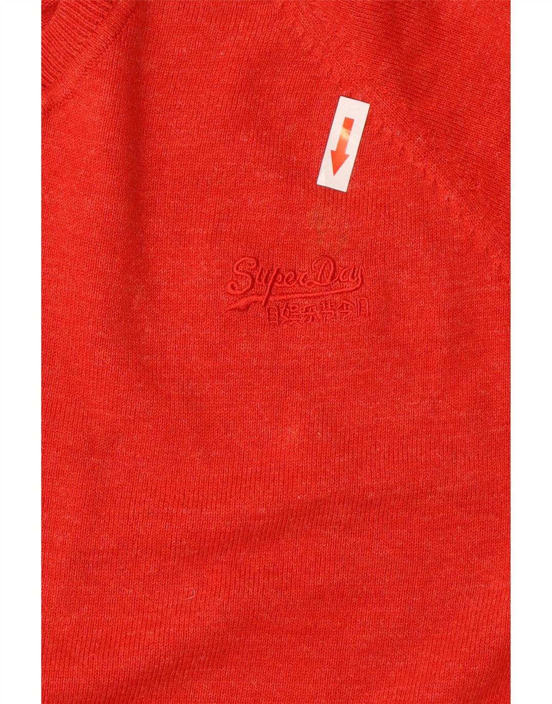Superdry Pull col V Homme XL Rouge Coton