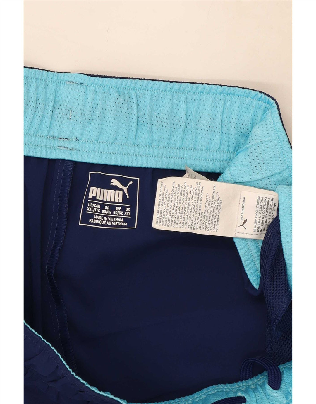 Puma Short de sport pour homme 2XL Bleu marine Polyester