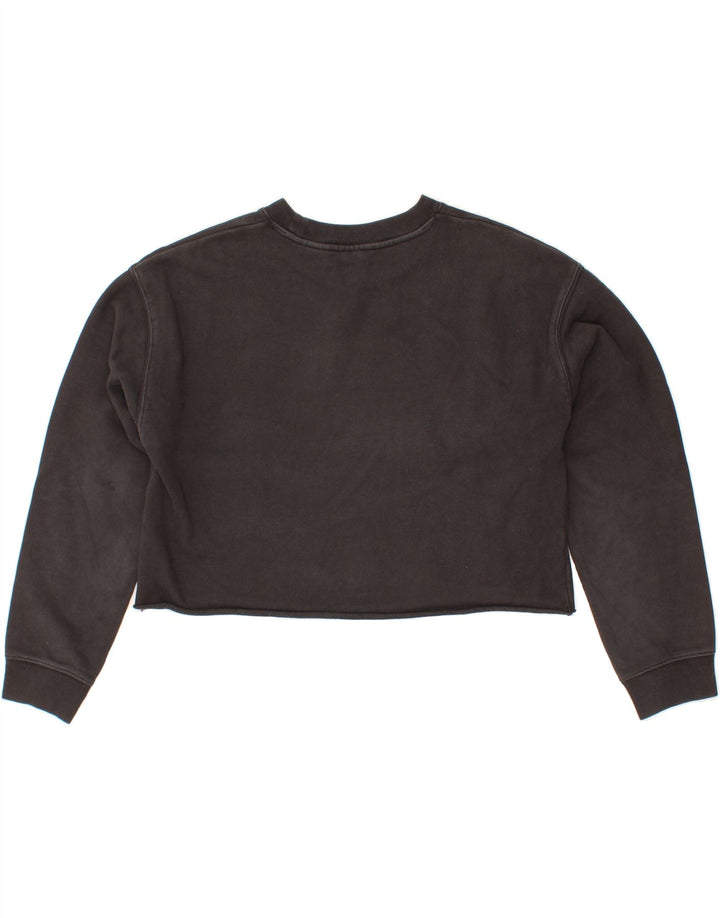 LEVI'S Womens Oversized Graphic Crop Sweatshirt Jumper UK 10 Small Black Vintage Levi's and Second-Hand Levi's from Messina Hembry 