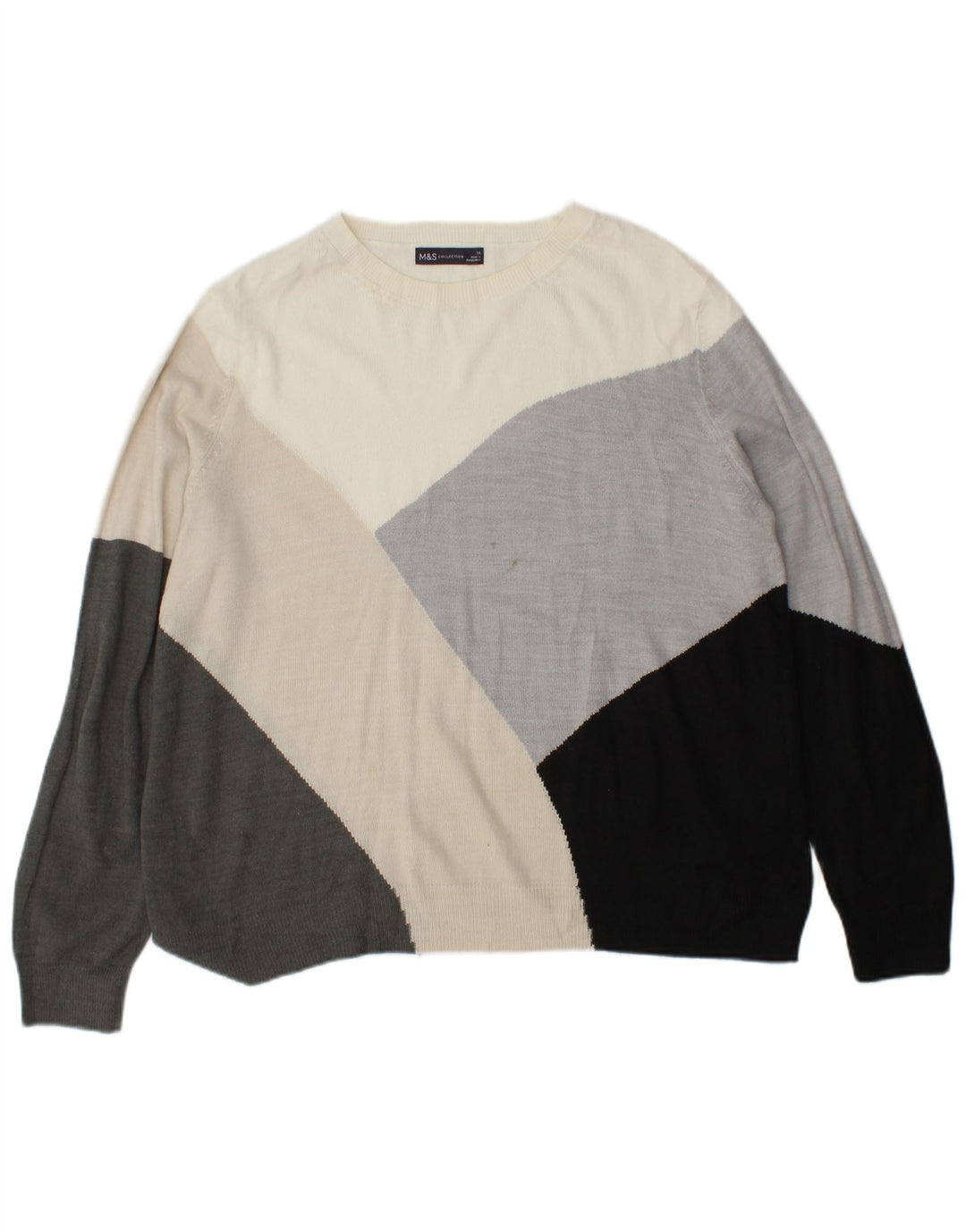 Marks & Spencer Pull col bateau pour femme UK 16 Large Gris