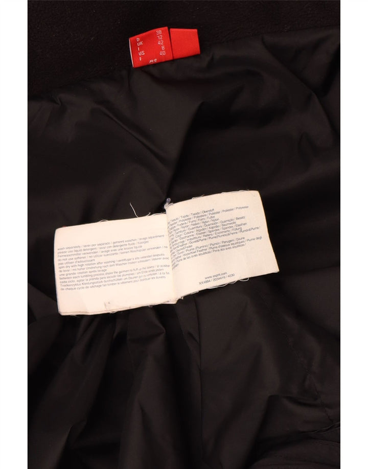 Esprit Manteau rembourré à capuche pour femme UK 12 Medium Noir Polyester