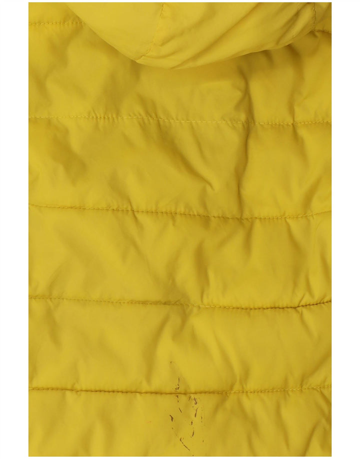 Superdry Veste matelassée à capuche pour femme UK 10 Small Jaune Polyester