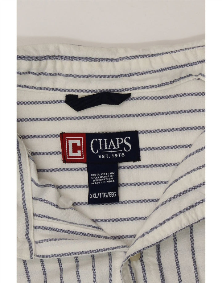 Chaps Chemise Homme 2XL Coton Rayé Blanc