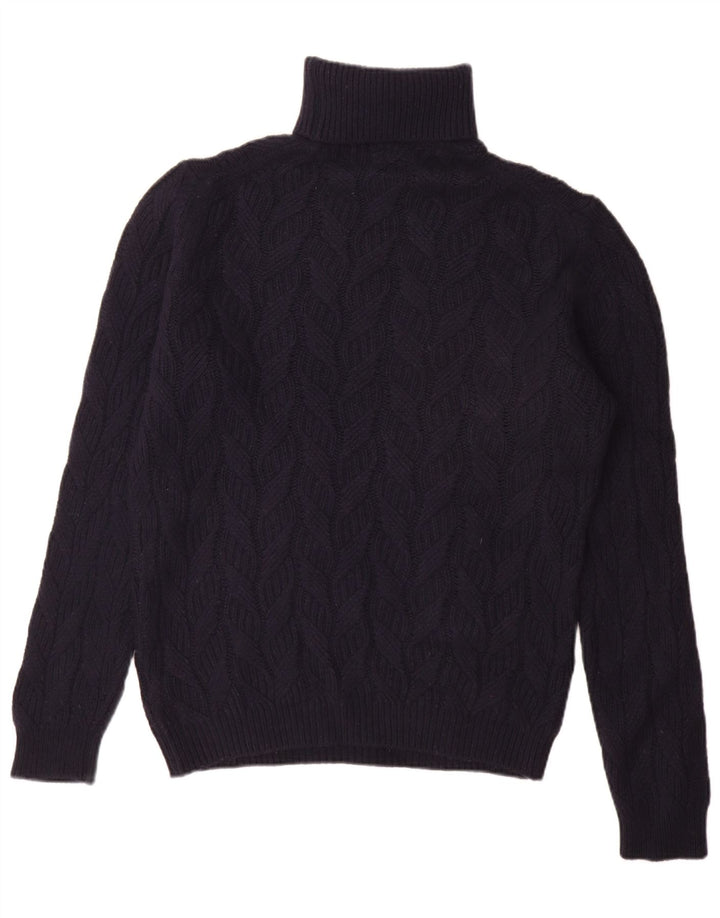 Massimo Dutti Pull col roulé pour homme en laine bleu marine Taille L