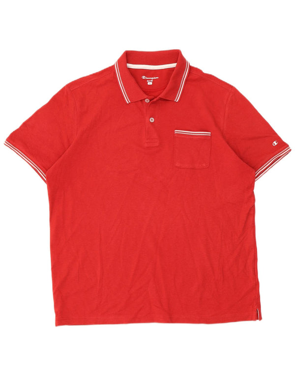 Champion Polo Easy Fit Homme XL Rayé Rouge