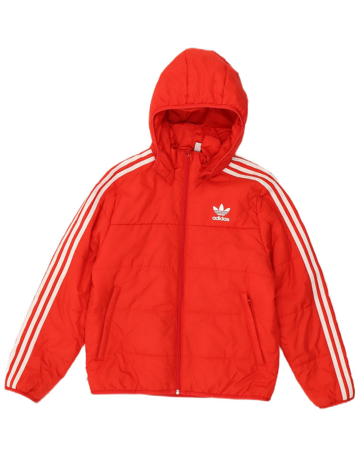 ADIDAS Veste matelassée à capuche garçon 11-12 ans Rouge Polyester