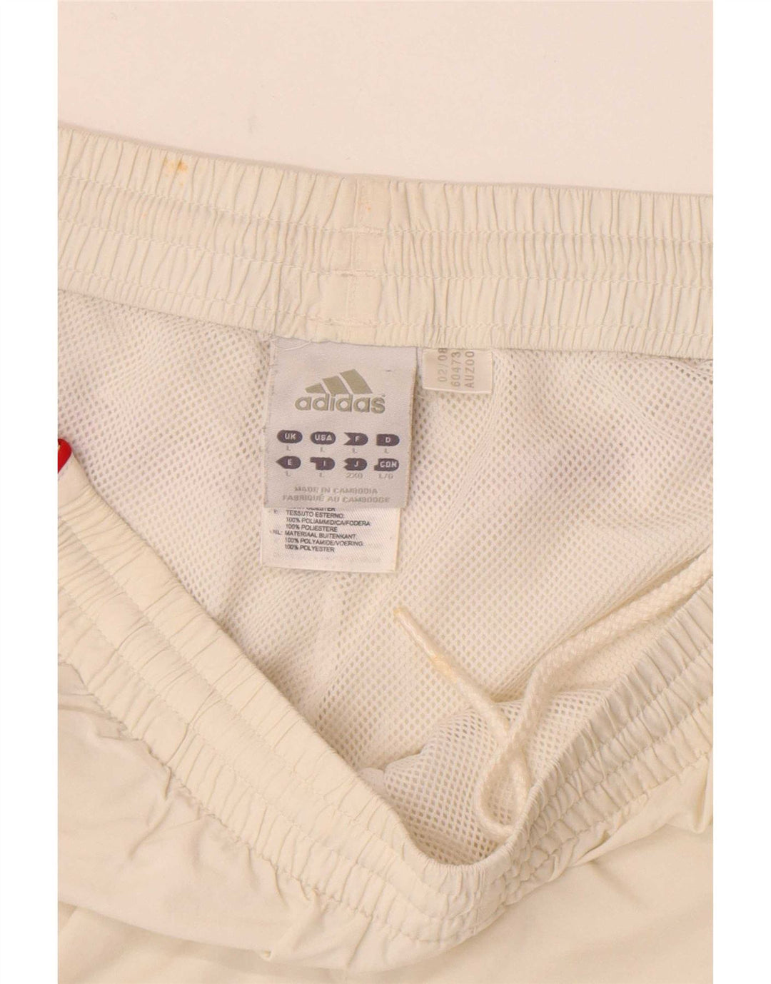 Adidas Short de sport Climalite pour homme, grand, blanc, color block, polyester