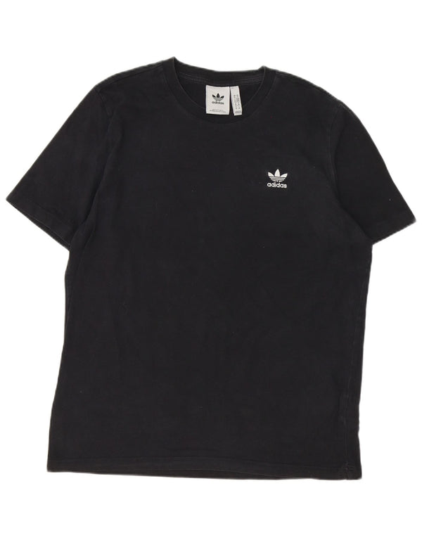 Adidas Mens T-Shirt Top Medium Black Cotton