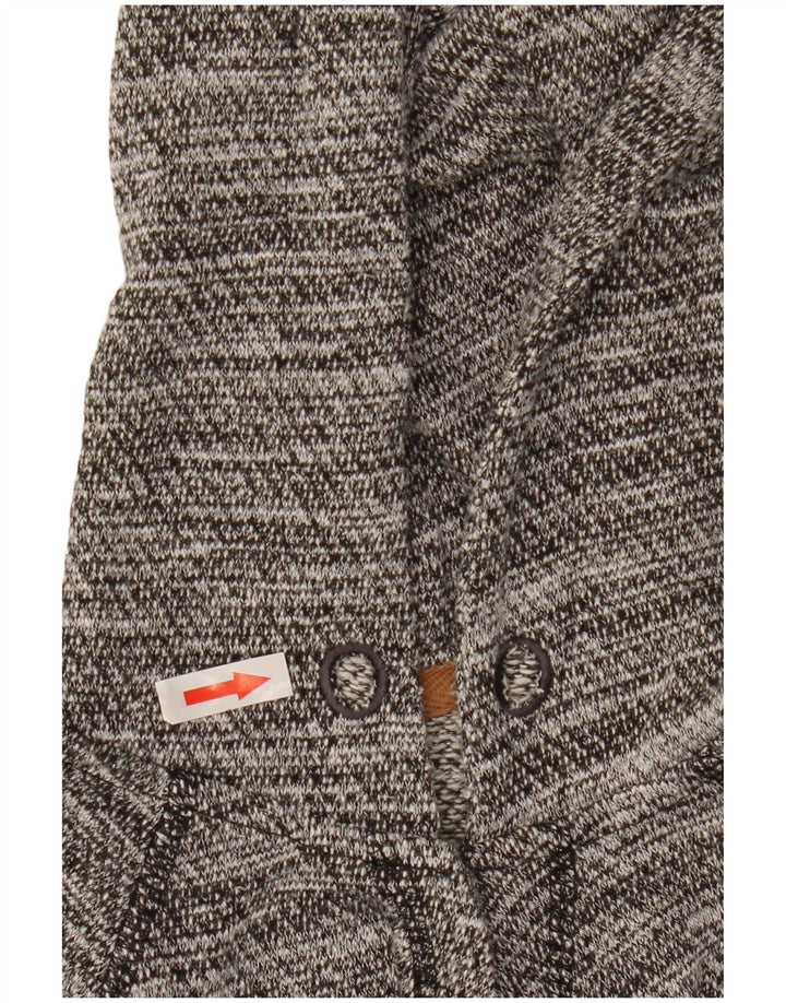 Animal Pull à capuche surdimensionné pour femme UK 10 Petit gris moucheté en polyester