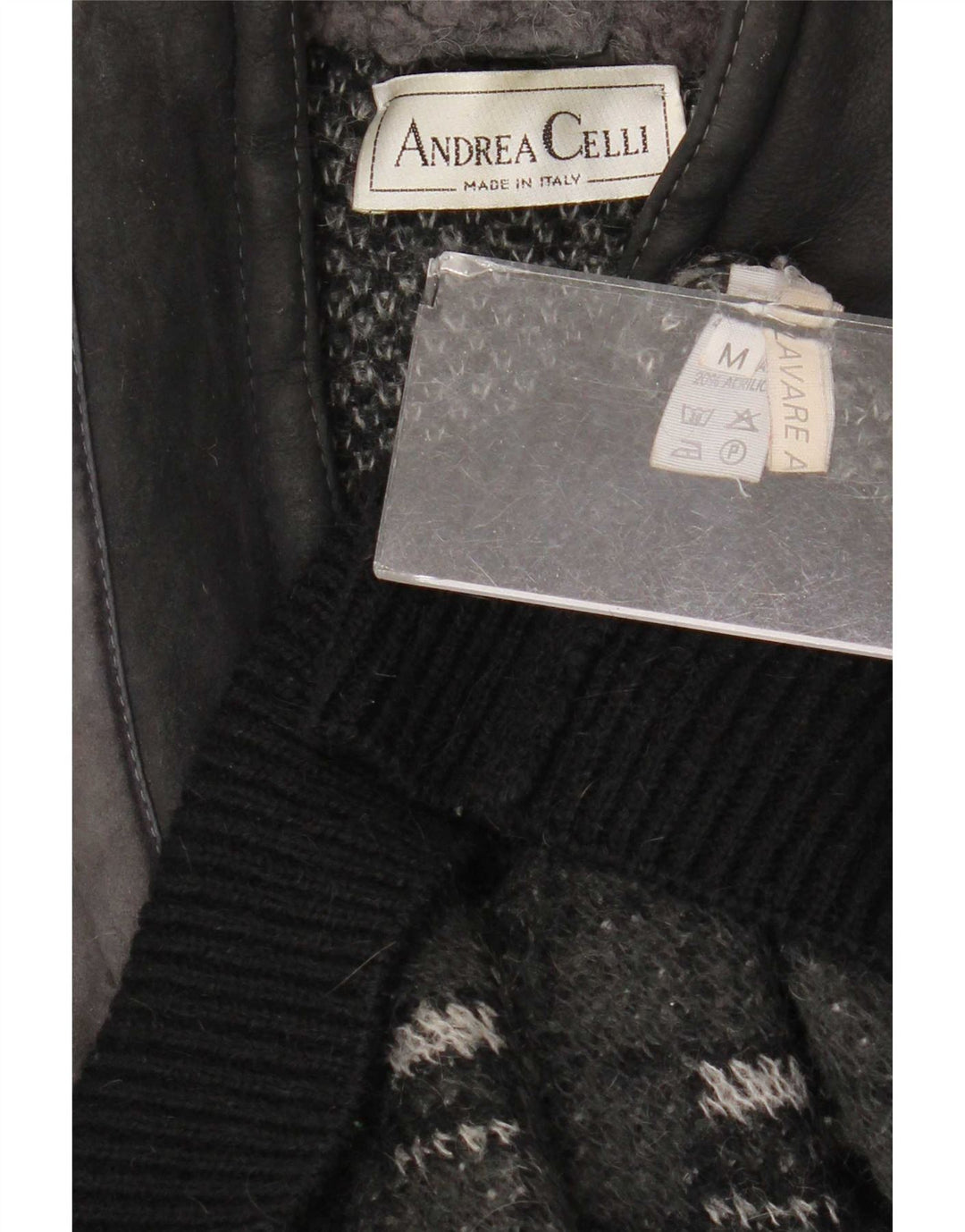Andrea Celli Pull Col V Homme Gris Moyen Géométrique Mohair