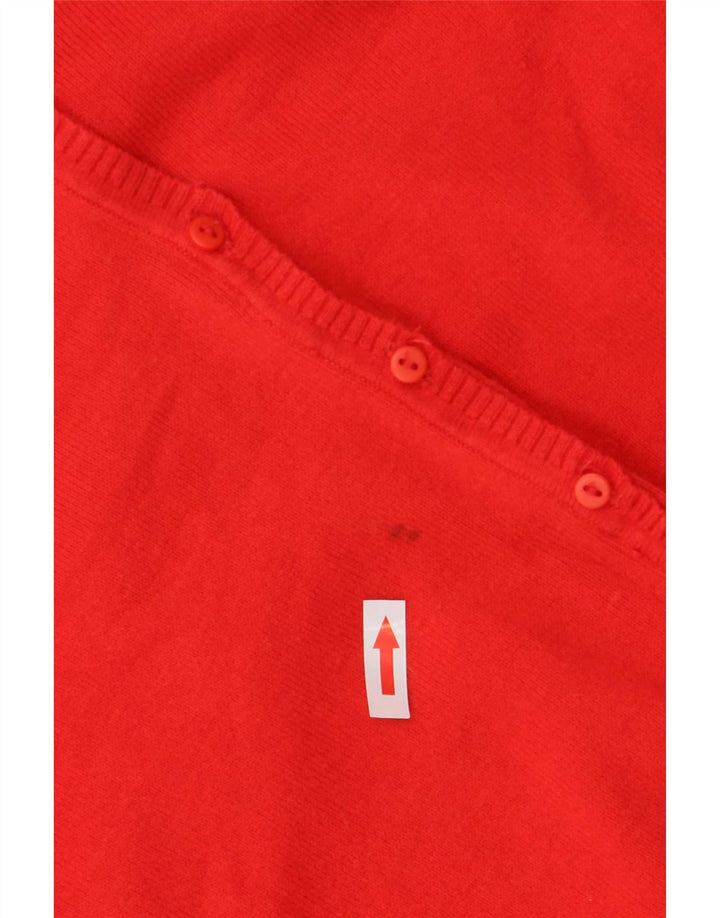 Zara Cardigan Femme Pull UK 14 Large Rouge